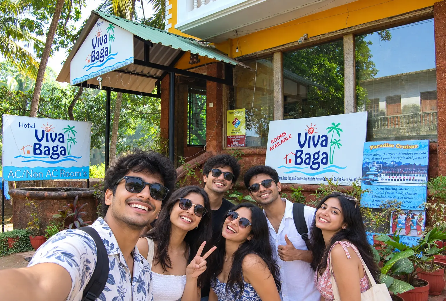 Entrance area of Hotel Viva Baga in North Goa