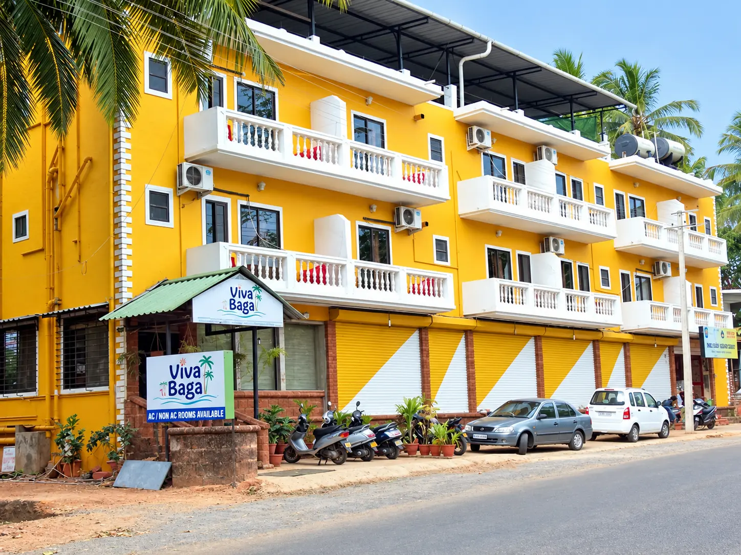 Hotel Viva Baga front building exterior in Baga, North Goa